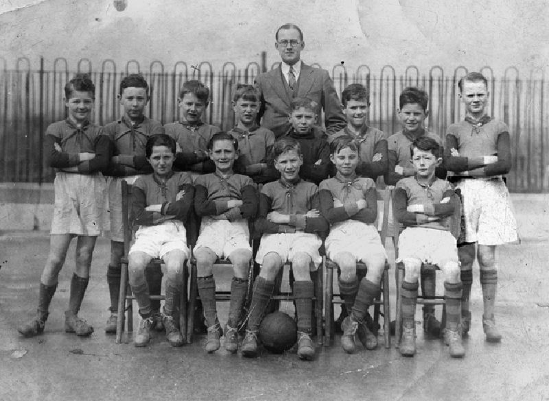 43, Bill Bailey with the Marian Vian football team, c1930s.jpg